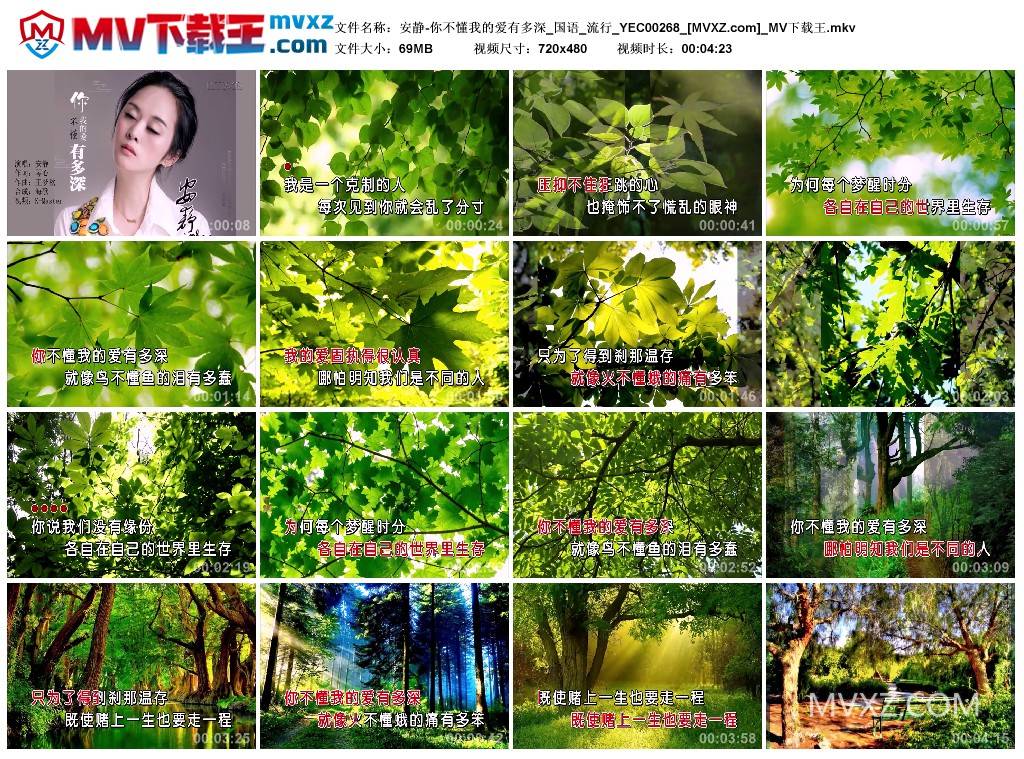 安静-你不懂我的爱有多深_国语_流行_YEC00268